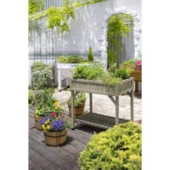 Vegtrug Kruidentafel 58 × 78 × 80 Cm - Grijs -GroenLeven 1540756750 1 600