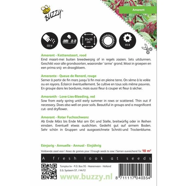 Kattenstaartamarant - Amaranthus Caudatus 4 Kattenstaartamarant - Amaranthus Caudatus - Afbeelding 2