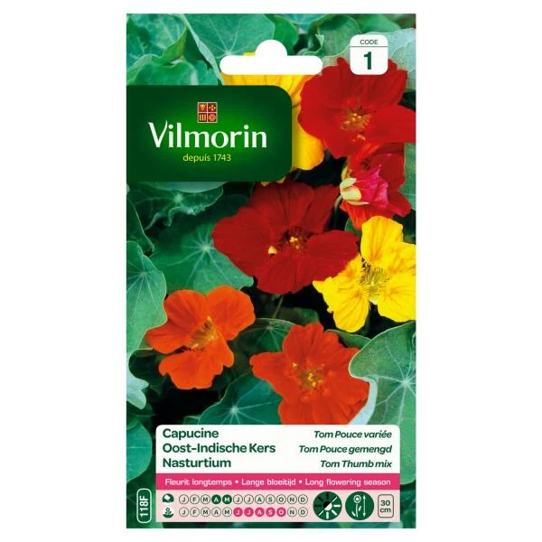 Oost-Indische Kers Tom-Pouce Gemengd 3 Oost-Indische Kers Tom-Pouce Gemengd