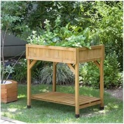 Vegtrug Kruidentafel 58 × 78 × 80 Cm - Naturel -GroenLeven plantentafel kruidentafel 1540759277 1 600