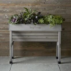 Vegtrug Verhoogde Kweektafel Grijs - 100 × 80 × 80 Cm -GroenLeven vegtrug grijs 1 m 1517220431 1 600